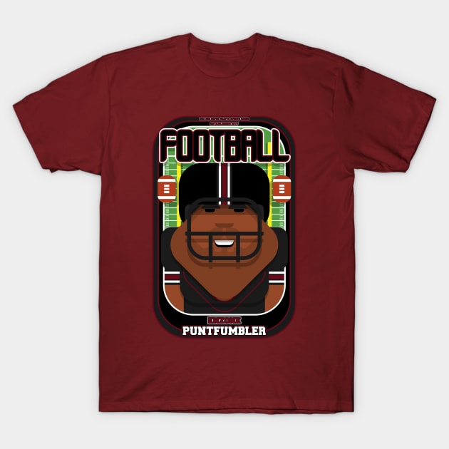 American Football Black and Burgundy - Enzone Puntfumbler - Hayes version. T-Shirt by Boxedspapercrafts